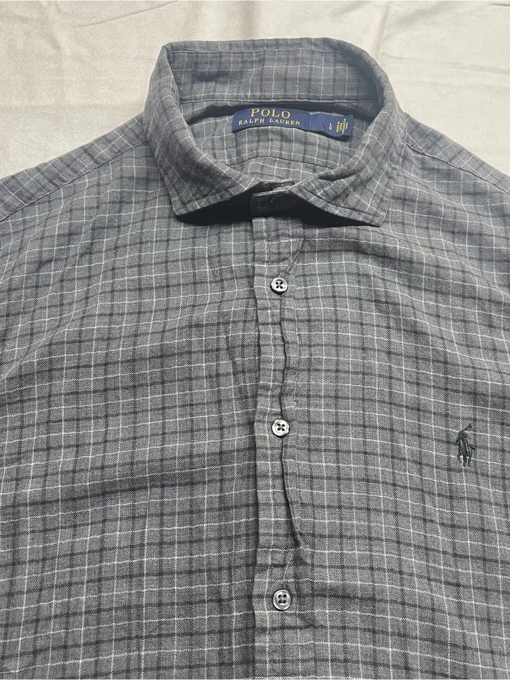Polo by Ralph Lauren Men's Slate Gray Plaid Button-Down Shirt